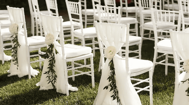 white wedding decor