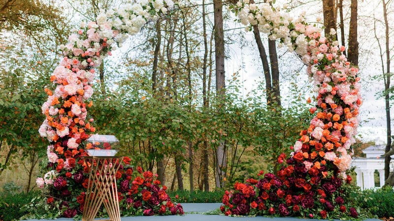 pink wedding decorations