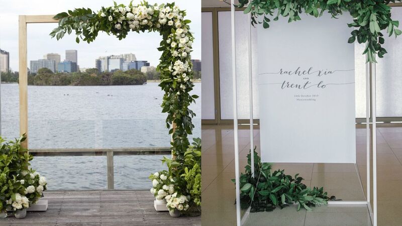 simple minimalist wedding decor