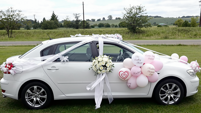 simple wedding car decoration ideas