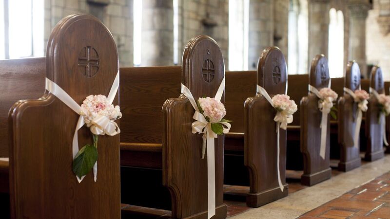 wedding church decorations