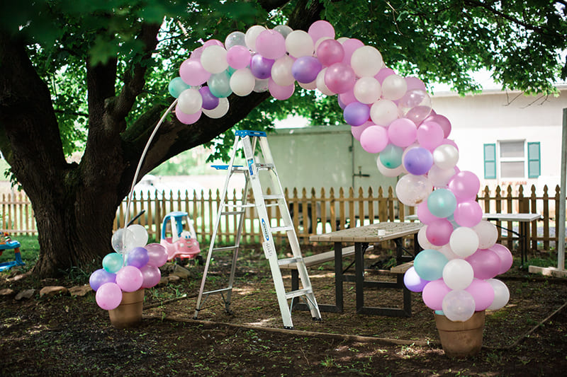 how to do balloon arch stand