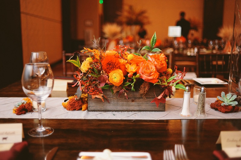 fall wedding reception table decoration ideas