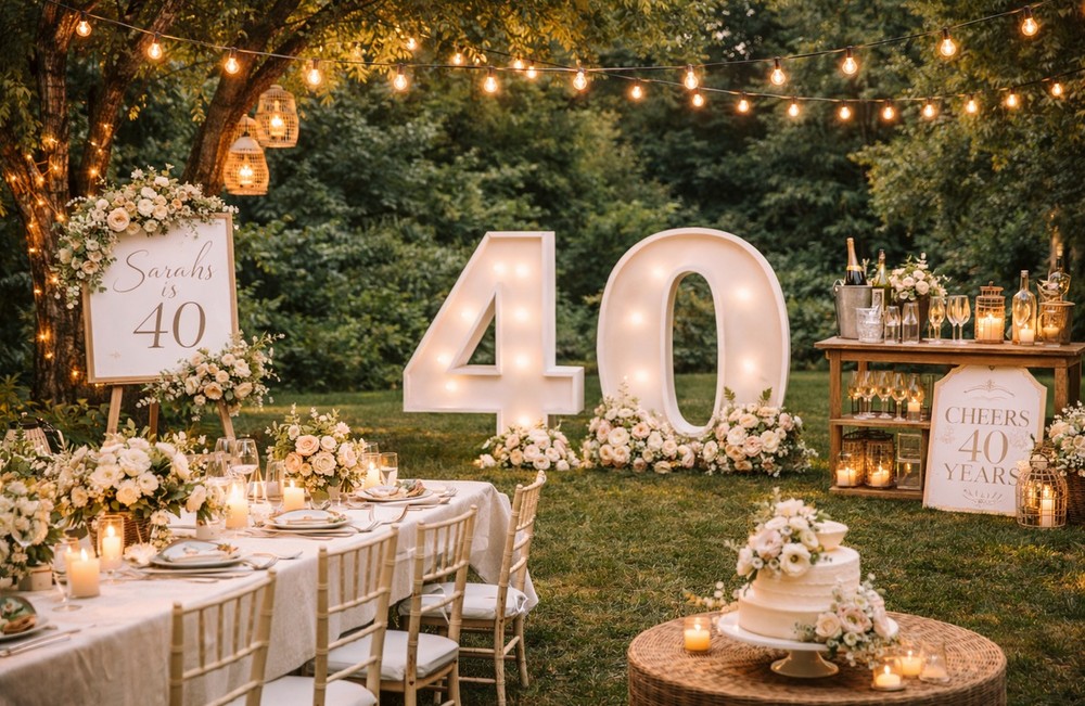Outdoor and Garden 40th Birthday Decorations
